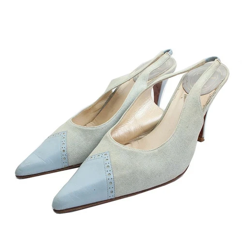 Chaussures à lacets Dior en denim délavé 37,5 D 44694852