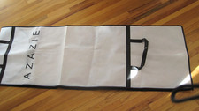 AZAZIE-WEDDING GARMENT BAG 53" Long White with Black Trim Double Ended Handles