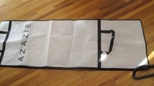 AZAZIE-WEDDING GARMENT BAG 53" Long White with Black Trim Double Ended Handles