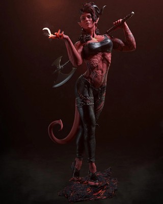 Karlach figure kit - Unpainted 3D printed resin model kit