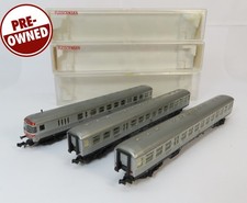 N Gauge Fleischmann 8121 8120 3x Passenger Cars DB Silver Coaches (CON23)