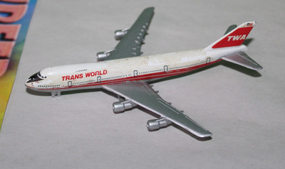 Original TWA Trans World Airlines Boeing 747 Schabak Diecast Vintage Airplane