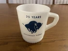 Vintage Fire King Stackable Mug Jacksonville Florida 25 Years Ribbed Bottom