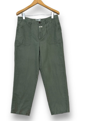 Closed Chino Trousers W33 Green Ankle Cropped Smart Casual Premium Designer