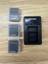 3 X GoPro Hero 3 Batmax Batteries 1680mah w/charger NEW