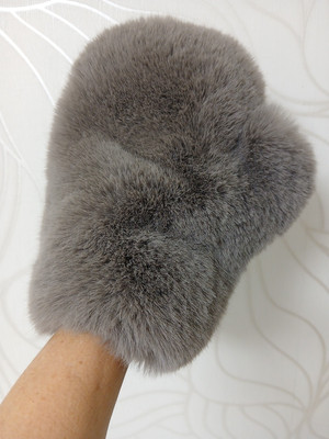 Fur massage glove price per piece Rex rabbit look imitation petting New
