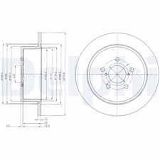 Delphi BG4129 Brake Disc for Subaru