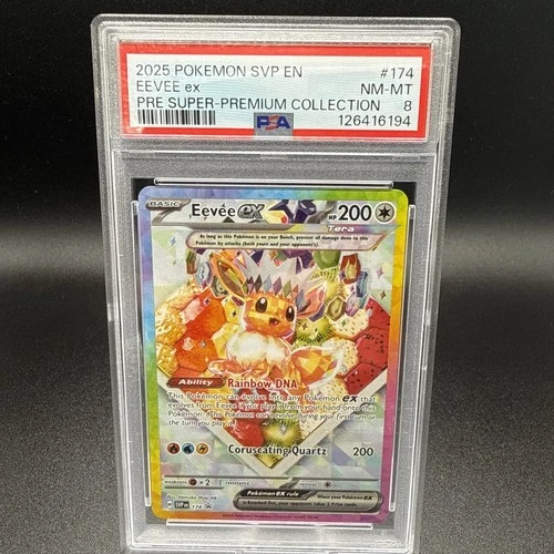 Pokémon Eevee EX TCG Super-Premium Collection Card 174 PSA 8 Near Mint
