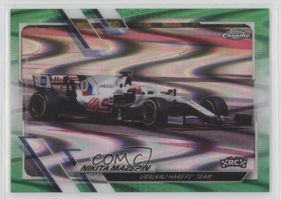 2021 Chrome Formula 1 Green RayWave Refractor /99 Nikita Mazepin Rookie RC pe8