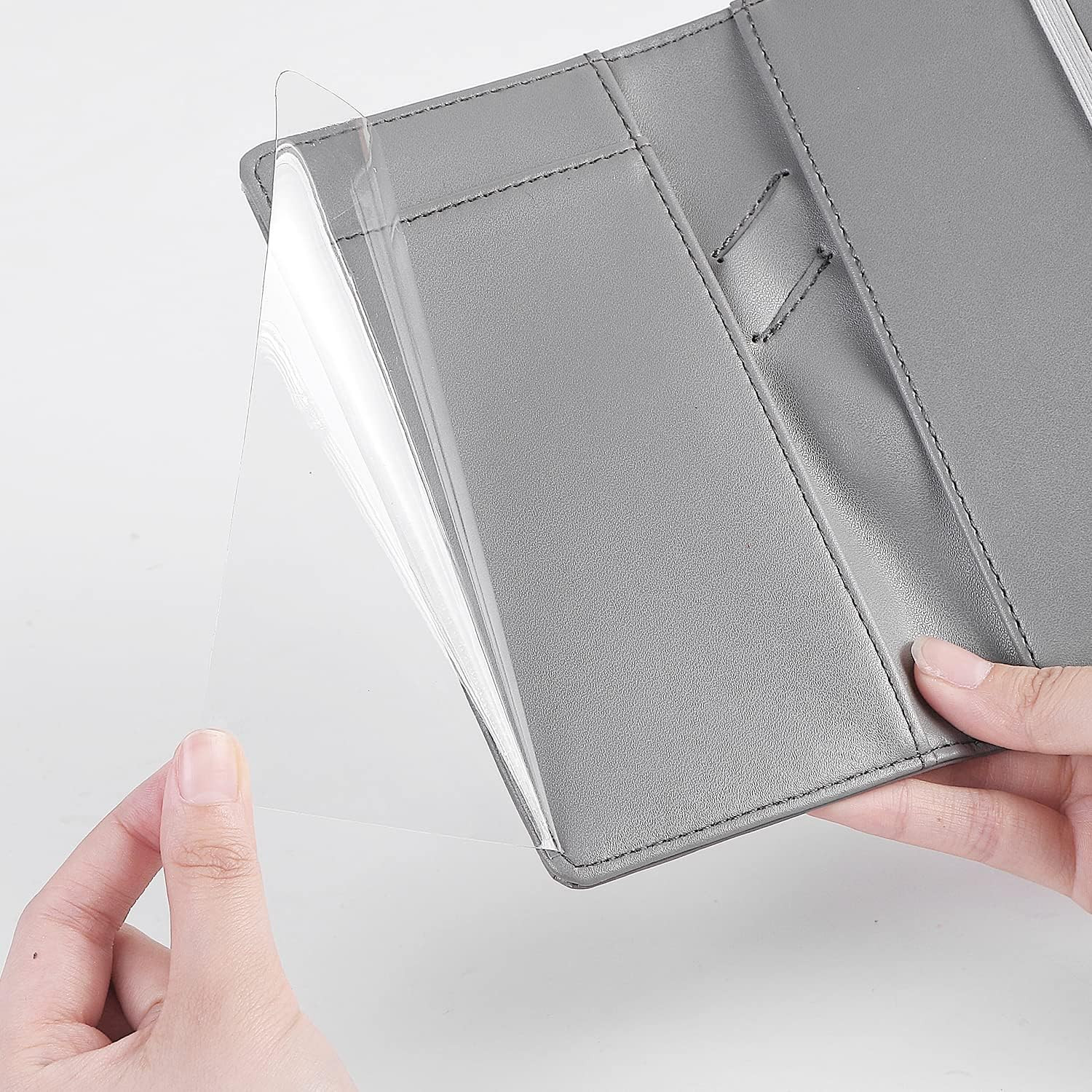 как выглядит PU Leather Checkbook Cover for Register Duplicate Checks, RFID Blocking Checkboo фото