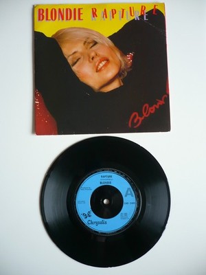 Blondie Rapture 7'' Vinyl UK 1981 Chrysalis A2/B1 Single Debbie Harry Card Cover