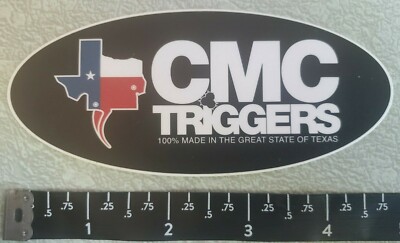 Genuine CMC Triggers Oval Logo Sticker Decal White / Red / Blue / Black ...