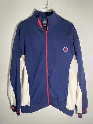Vintage Stussy Track Jacket Mens SIZE XL | eBay