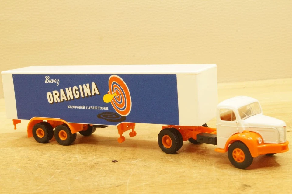 HO 1:87 Brekina 85402 Berliet GLR 8 Camión Remolque " Orangina " NUEVO en OVP - Imagen 2 de 4