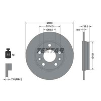 Textar 2X Bremsscheibe 92327203