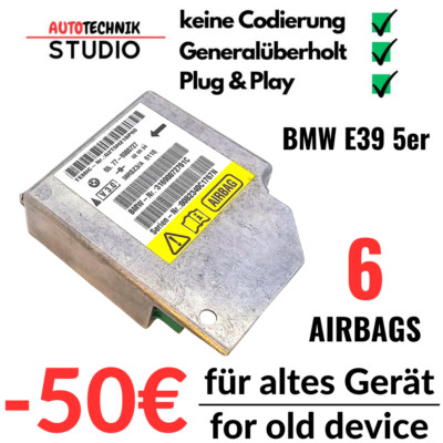65.77-6900727 ECU Steuergerät Airbag Sensor BMW E39 5er 6 AIRBAGS