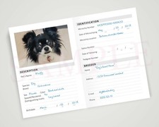 48 Pack Dog Vaccine Record Book Puppy Vaccination Record Card Foldable