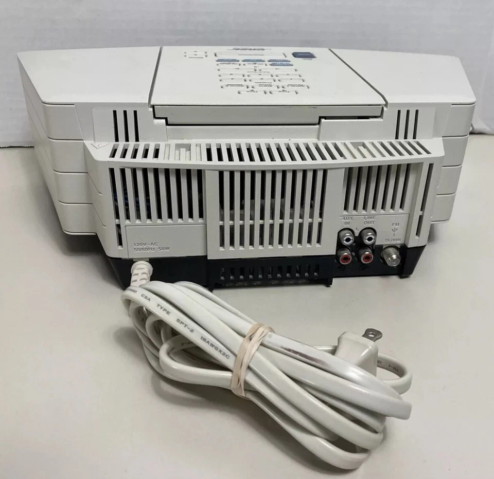 Reproductor de CD Bose Wave reacondicionado radio AM/FM reloj despertador blanco platino AWRC1P Foto 3 de 4