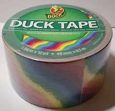 Rainbow Wave duct tape roll Duck Brand NIP 1.88" x 10 yd DISCONTINUED