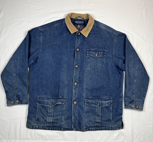 Vtg Old Navy Mens Denim Chore Barn Coat 