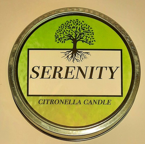 Citronella Candle 'Serenity' LARGE. - Picture 2 of 5