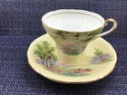 AYNSLEY C493/7 WOODLAND BLUEBELL TIME corset CUP & SAUCER vintage! NEVER USED!! — photo 2