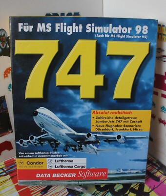 PC BIG BOX MS Flight Simulator 98 - 747 von Data Becker Software