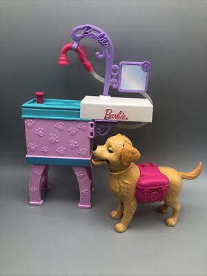 BARBIE Pet Potty Training Taffy Dog Barbie Grooming Pet Shower
