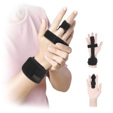 Tikaton Finger Splint Kit Hand Sprains Pain Relief Adjustable Brace with Strips