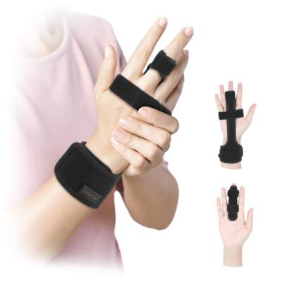 #ad Tikaton Finger Splint Kit Hand Sprains Pain Relief Adjustable Brace with Strips $11.37