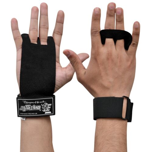 Pull-Up Gymnastic Palm Protector Hand Grips: CrossFit Gloves with Weight Straps - Picture 1 of 9