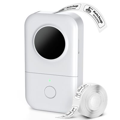 Phomemo D30 Label Printer Bluetooth Wireless Mini Pocket Smartphone Label Mak...