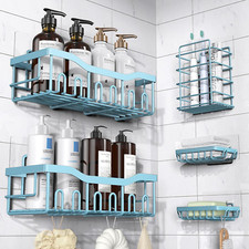 Shower Caddy 5 Pack,Adhesive Shower Organizer for Bathroom Storage Home Decor Ki