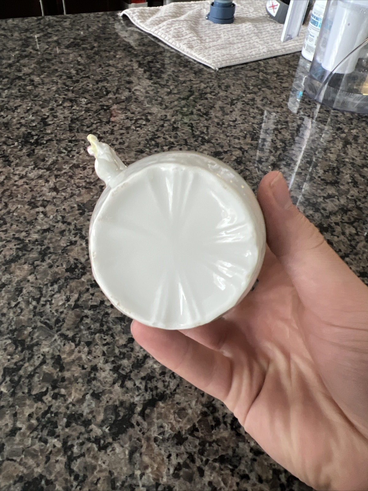 Antique Unmarked Germany Chocolate Pot Colorful Floral Pink And Yellow