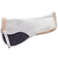 Fleece Half Pad Saddle Pad - White Fleece Half Pad Saddle Pad - White