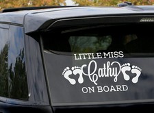 Custom Baby on Board Little King Queen Man Miss Mr Car Window Decal Sticker