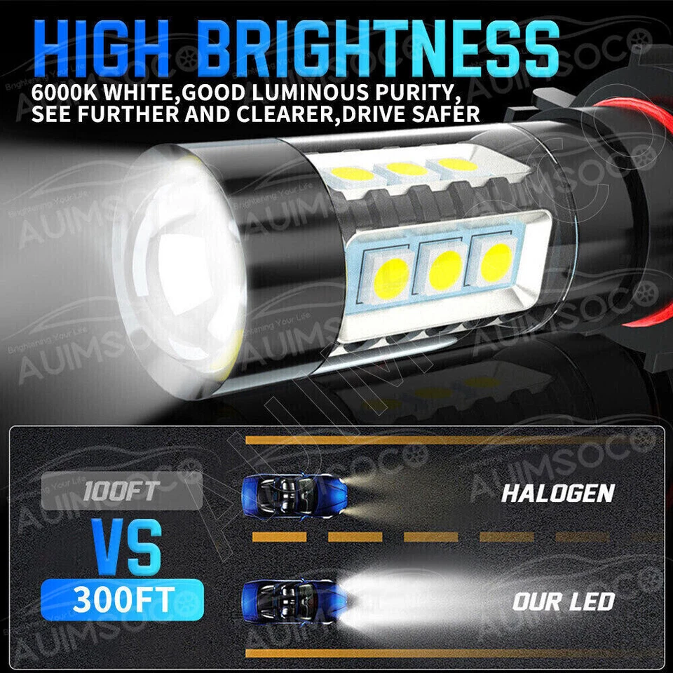 Lâmpada de neblina branca LED 4SIDE 5202 H16 6000K para Chevy Silverado 1500 2007-2014 - Imagem 3 de 4