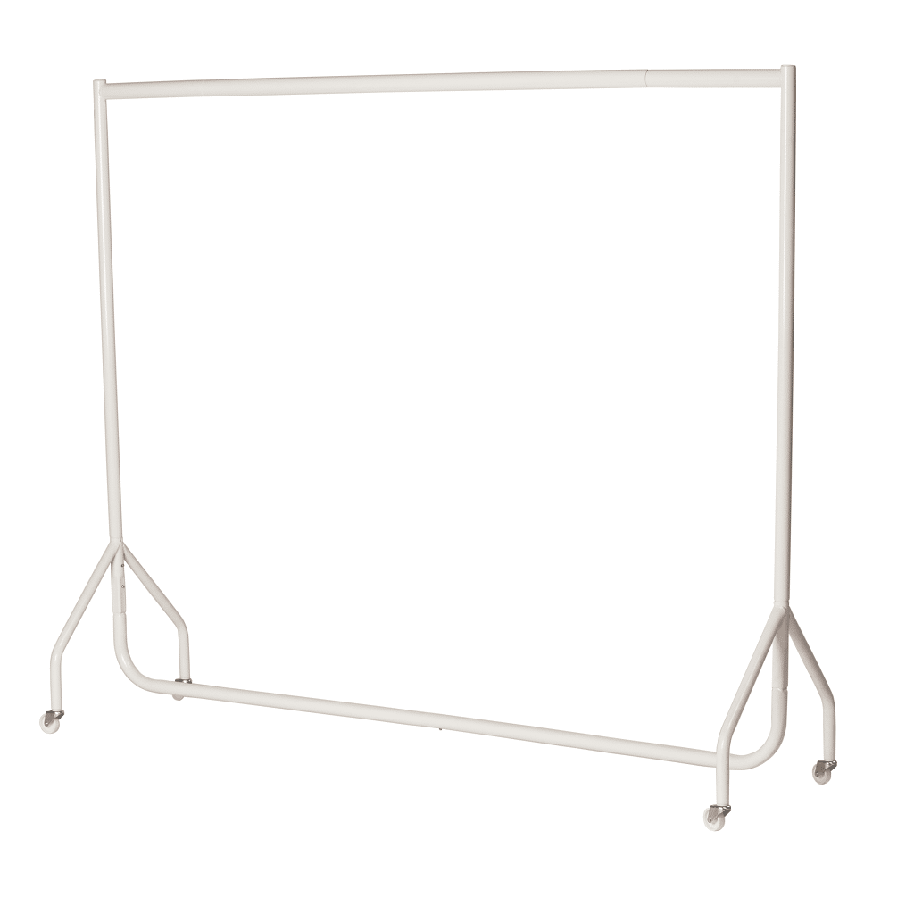 2ft Heavy Duty Garment Rail - White