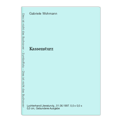 Kassensturz Wohmann, Gabriele: - Wohmann, Gabriele