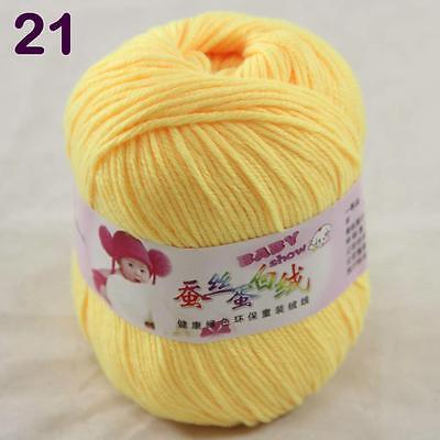 Sale New 1ballx50g Soft Cashmere Silk Velvet Baby Hand Knitting Crochet Yarn 18