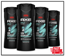 AXE Body Wash for Long Lasting Freshness Apollo Sage Cedarwood Mens 4 pack 16 FL