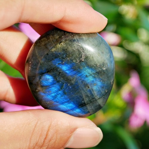 3PCS Natural Colorful Labradorite Polished Crystal Quartz Palm Stone Rock Ore - Picture 6 of 12