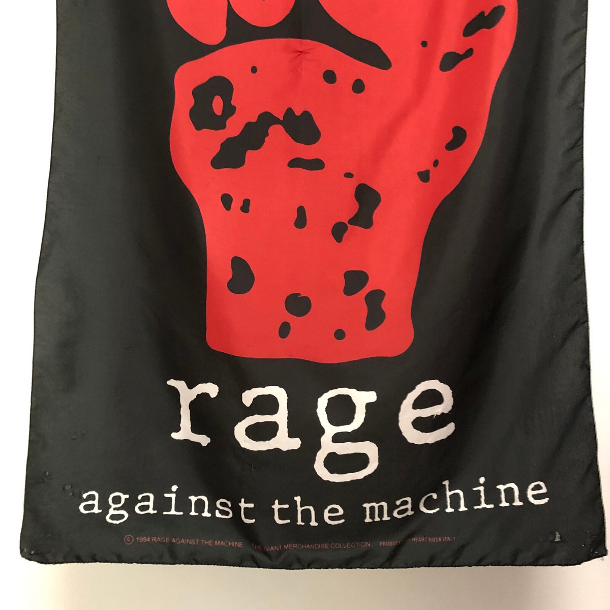 1994 90s Vtg Rage Against the Machine Nylon Banner Flag Tapestry