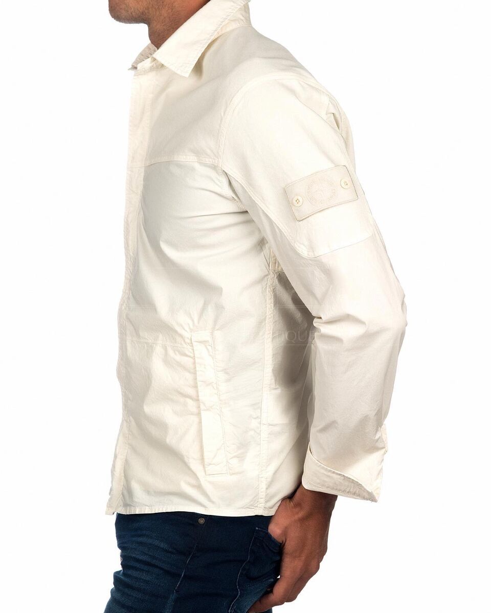 Stone Island Overshirt Jacket Ghost Piece - Off White/ Light Stone Island Overshirt Jacket Ghost Piece - Off White/ Light