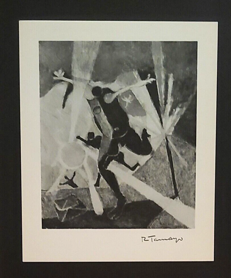 RUFINO TAMAYO | Vintage 1947 Firmado | Litografía Offset Montada y Enmarcada | Foto 2 de 3