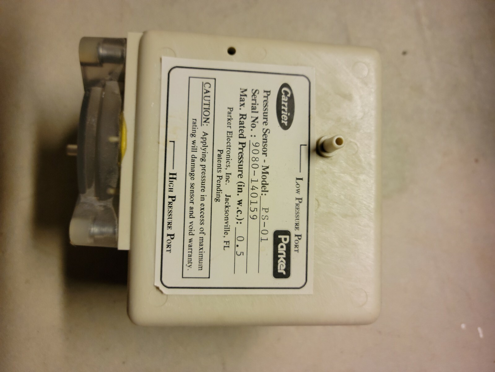 Carrier/Parker PS-01 Pressure Sensor