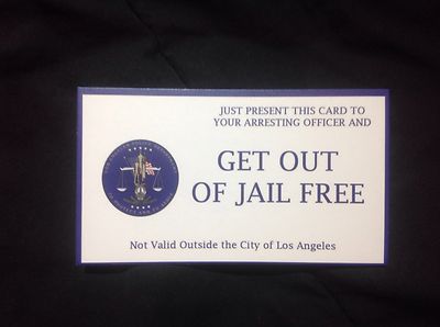 Lapd Get Out Of Jail Free Cards 10 Pack Made In Usa Ebay Lapd Get Out Of Jail Free Cards 10 Pack Made In Usa Ebay