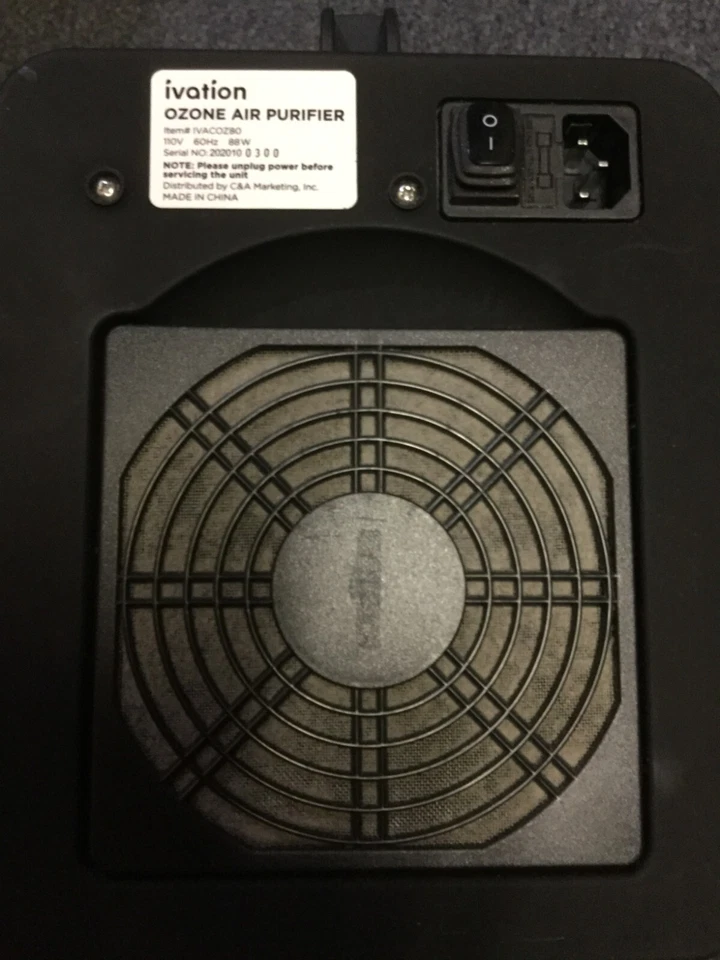 Purificador de aire de ozono Ivation IVACOZ80 potente unidad compacta desodoriza y desinfecta Foto 3 de 4