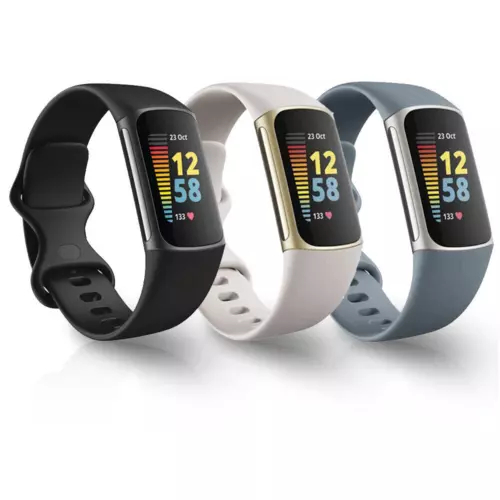 Fitbit Charge 5 Advanced Fitness and Health Tracker Black& Lunar White