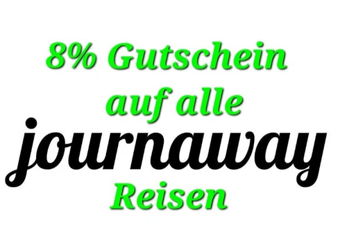 8% Gutschein journaway Reisen Urlaub 🌏 auf ALLE Reisen - Bild 1 von 1